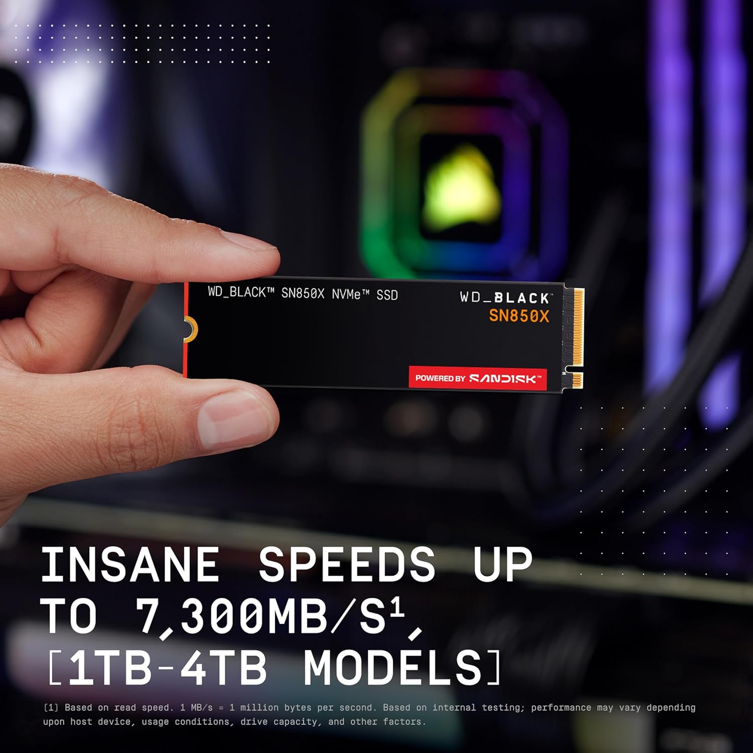 WD_BLACK 2TB SN850X NVMe Internal Gaming SSD Solid State Drive - Gen4 PCIe, M.2 2280, Up to 7,300 MB/s - WDS200T2X0E