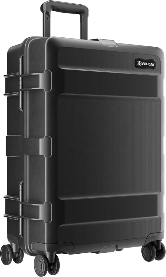 Pelican ATX Luggage Hard Case Luggage with Wheels - Waterproof Hardshell - Medium Size (25 Inch) Check-In Suitcase (Black)