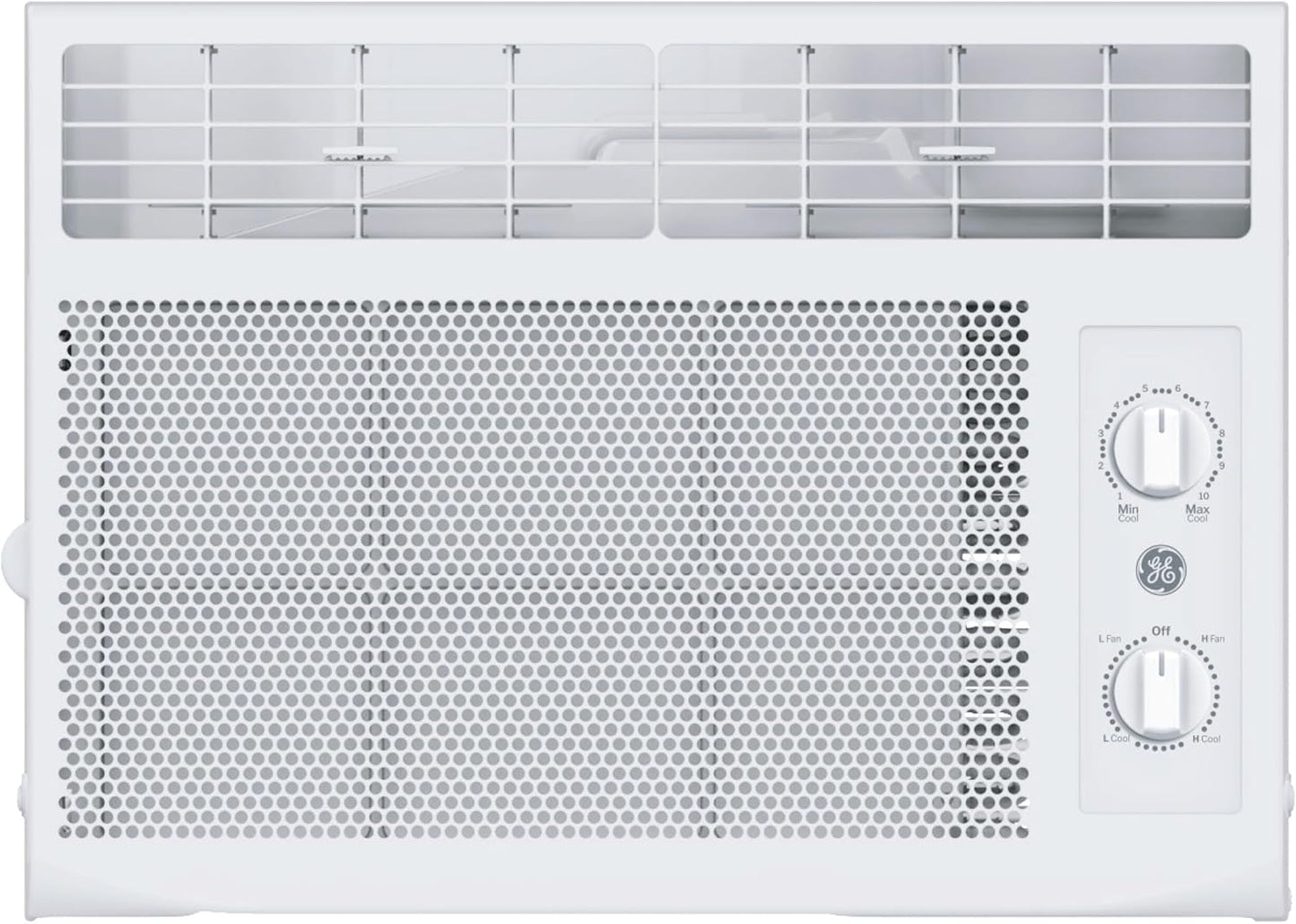 GE Window Air Conditioner Unit, 5,000 BTU for Small Rooms up to 150 sq ft. with Manual Adjustable Fan and Cooling Settings, Perfect for Small Bedroom or Living Room, Easy Install Kit Included, White