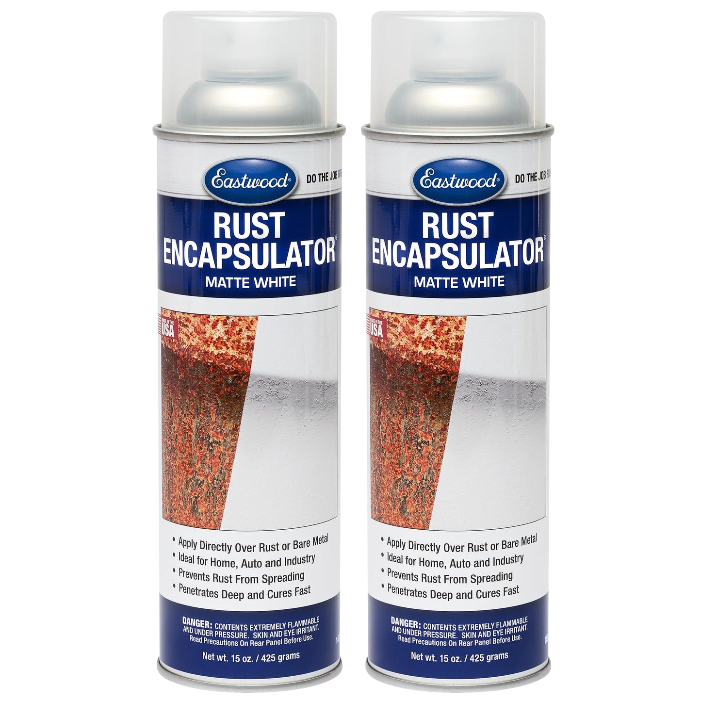 Eastwood Rust Encapsulator Aerosol | Quick Drying with UV Resistance and Heat Resistance up to 400 Degrees Fahrenheit | 15 Oz, Black | 2 Pack
