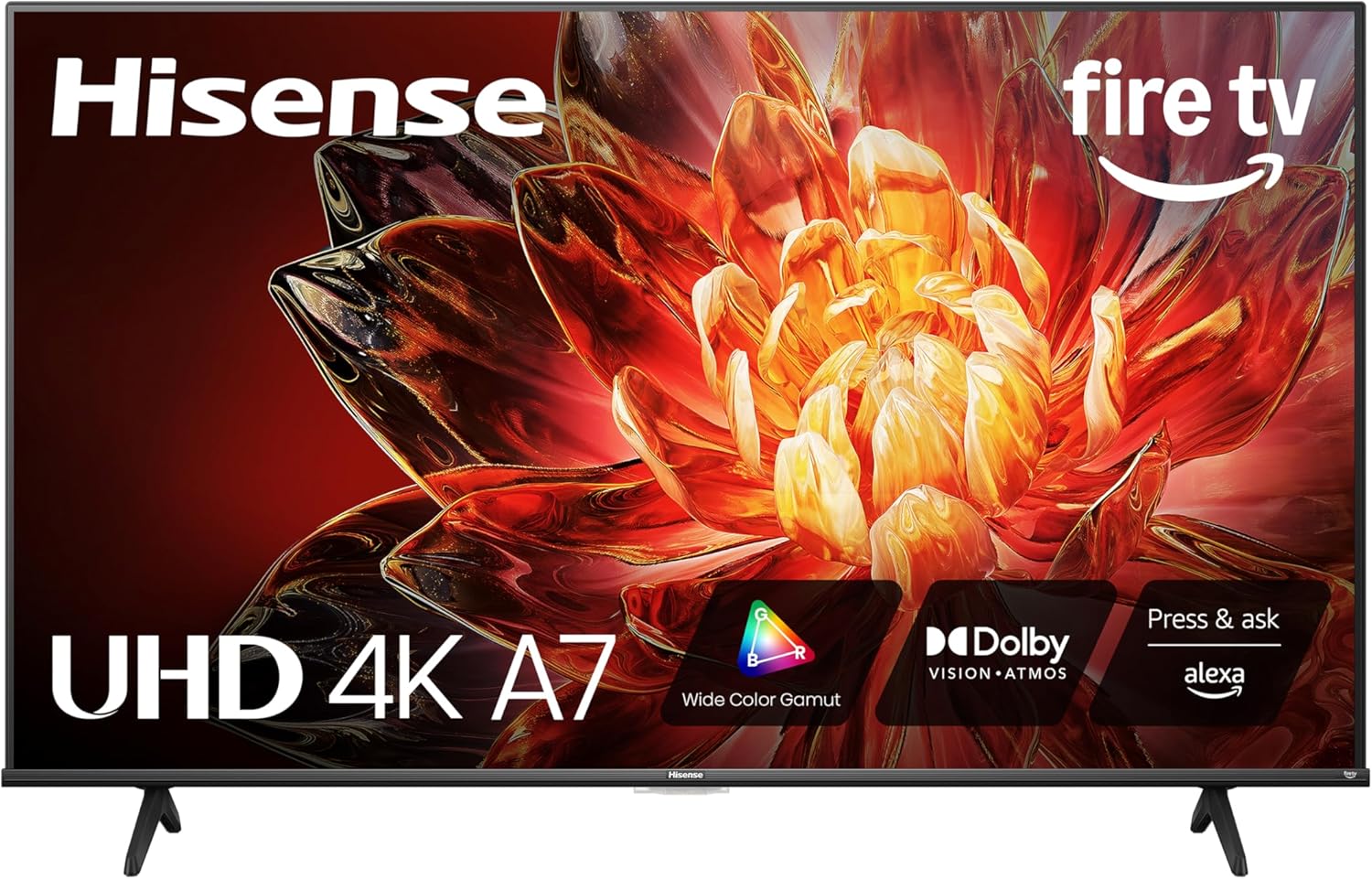 Hisense 50" Class A7 Series (50A7NF,2025 Model) 4K UHD Smart Fire TV, Voice Remote with Alexa, Wide Color Gamut, HDR10+, Dolby Vision, Dolby Atmos, Game Mode, ALLM, Stream Live TV Without Cable