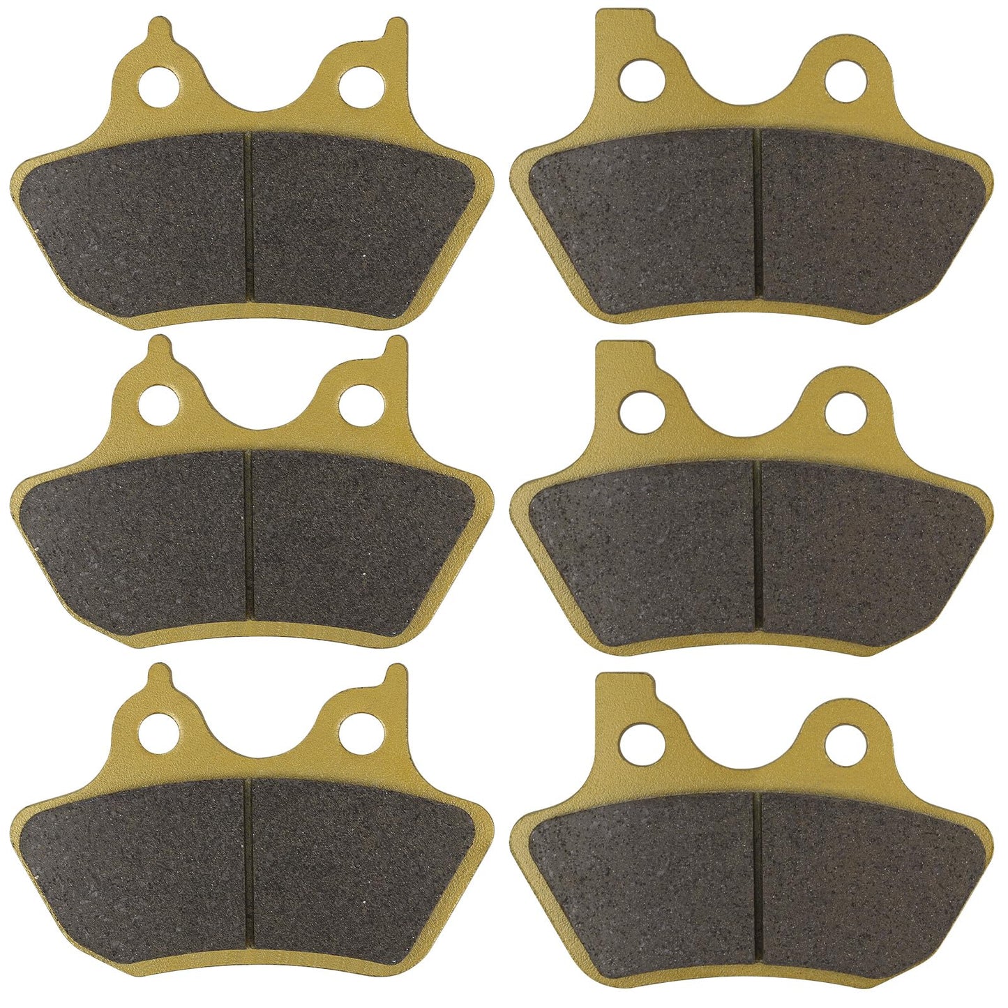 Zinger Brake Pads for Harley Davidson 2000-2007 Electra Glide Ultra Classic Touring FLHTCU-I Road Glide Road King Street Glide Fatboy Dyna Softail Night Train,2 Front&1 Rear Sintered Copper Brake Pad