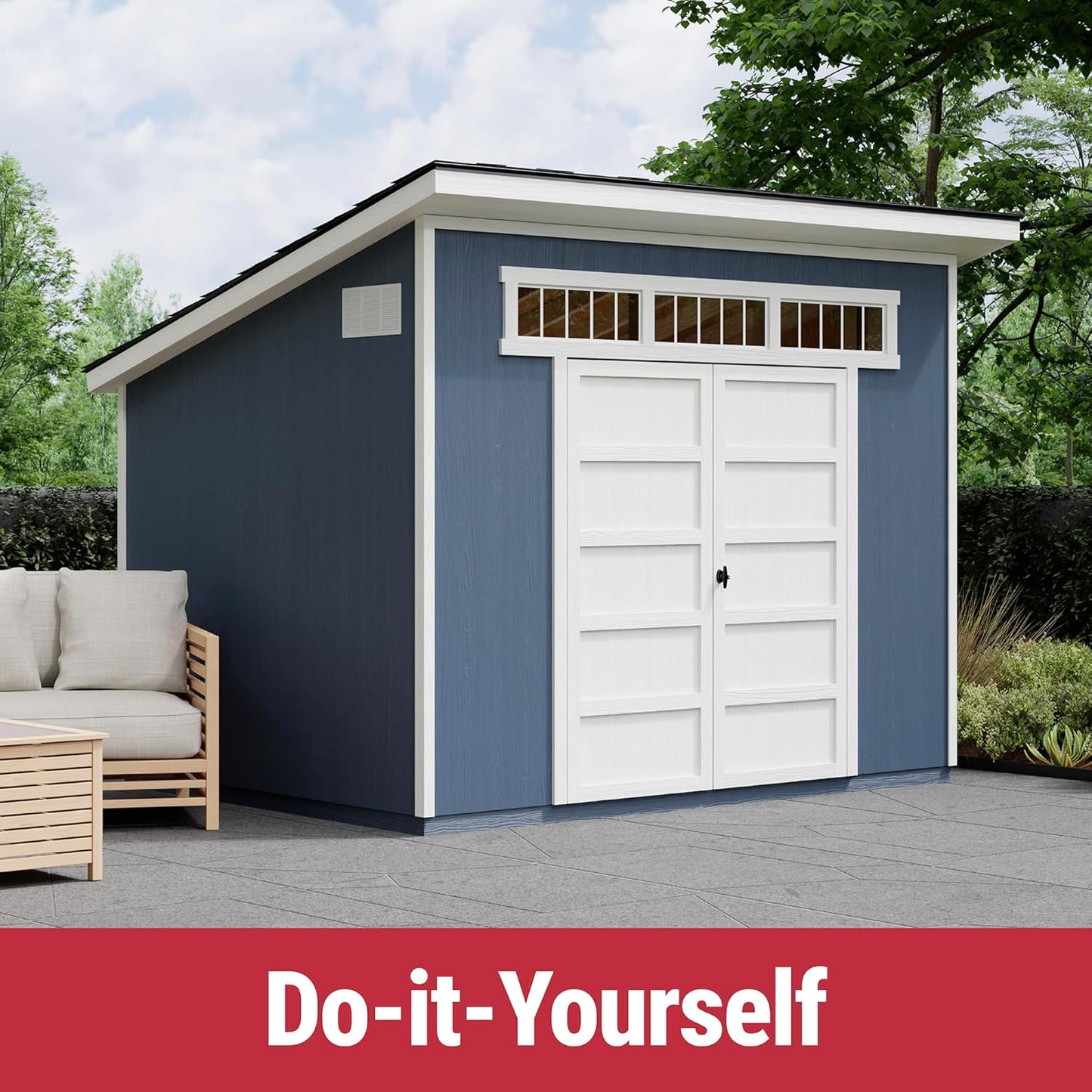 Handy Home Products Olympia 10x7.5 Wood Storage Shed with Floor Kit- Does not Include Paint or Roofing Shingles