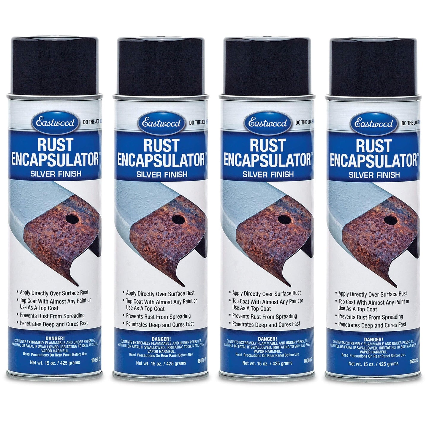 Eastwood Rust Encapsulator Aerosol | Quick Drying with UV Resistance and Heat Resistance up to 400 Degrees Fahrenheit | 15 Oz, Black | 2 Pack