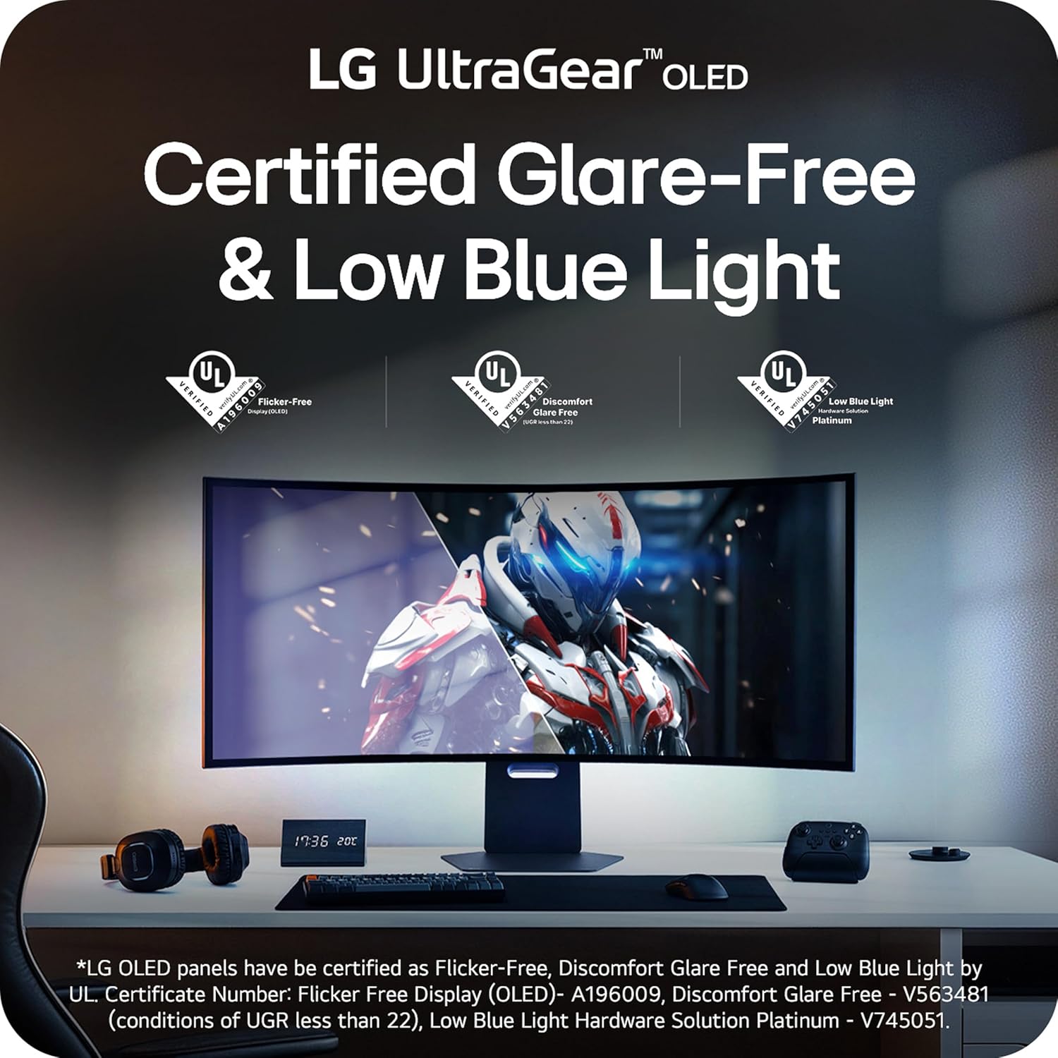 LG 45GX950A-B 45-inch Ultragear 5K2K WUHD (5120 x 2160) OLED Curved Gaming Monitor, Dual-Mode, 165Hz, 0.03ms, NVIDIA G-Sync, AMD FreeSync Premium Pro, HDR True Black 400, USB Type-C 90W, DP2.1, Black