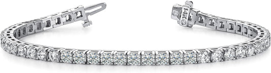 Houston Diamond District Classic Stackable LAB GROWN Diamond Tennis Bracelet 4 Prong Ultra Premium Collection (E-F Color, VS2-SI1 Clarity)