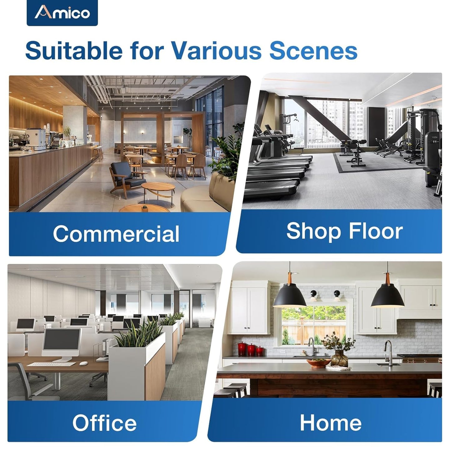 Amico 100 Pack 15 Amp Outlet, Standard Electrical Outlets, Tamper Resistant, 2-Pole 3-Wire Wall Outlet, 125V/1875W, NEMA 5-15R, Wall Plates And Screws Included, for Home And Business, White, UL Listed