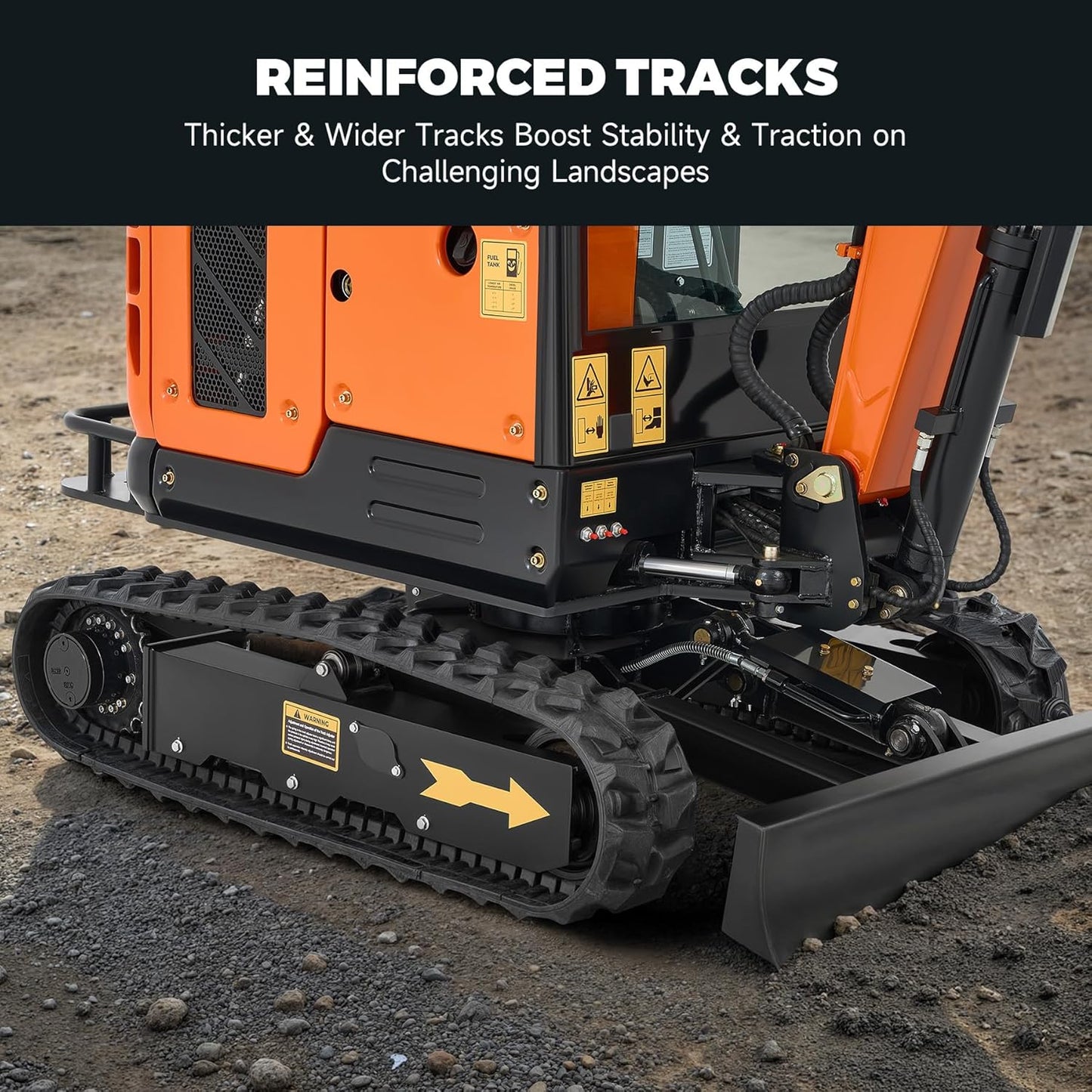 AHM 2.5 Ton Mini Excavator, Crawler Excavator with 25 HP Perkins Diesel EPA Engine, Speed Adjustable Trench Digger with Side Swing Enclosed Cab, Mini Digger for Garden Farm Construction Trenching