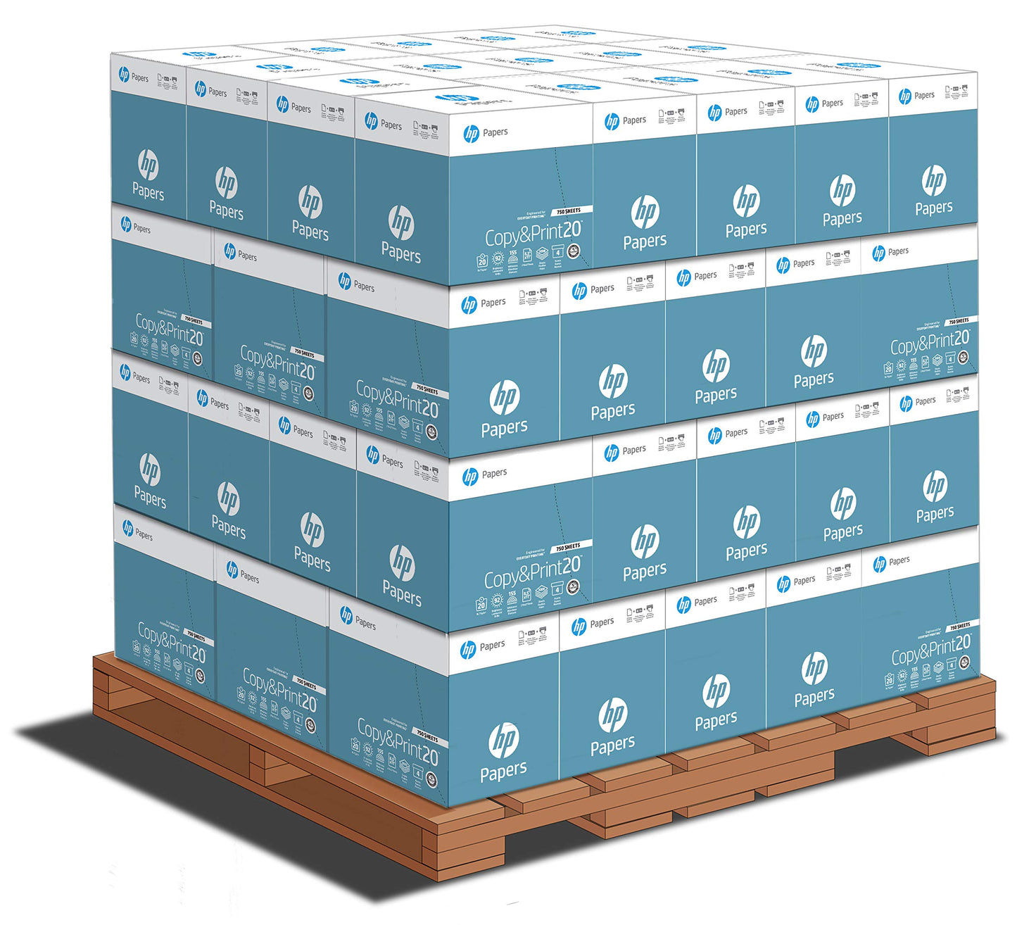HP Printer Paper | 8.5 x 11 Paper | Copy &Print 20 lb | 1 Pallet - 40 Case - 200,000 Sheets | 92 Bright | Made in USA - FSC Certified | 200060P