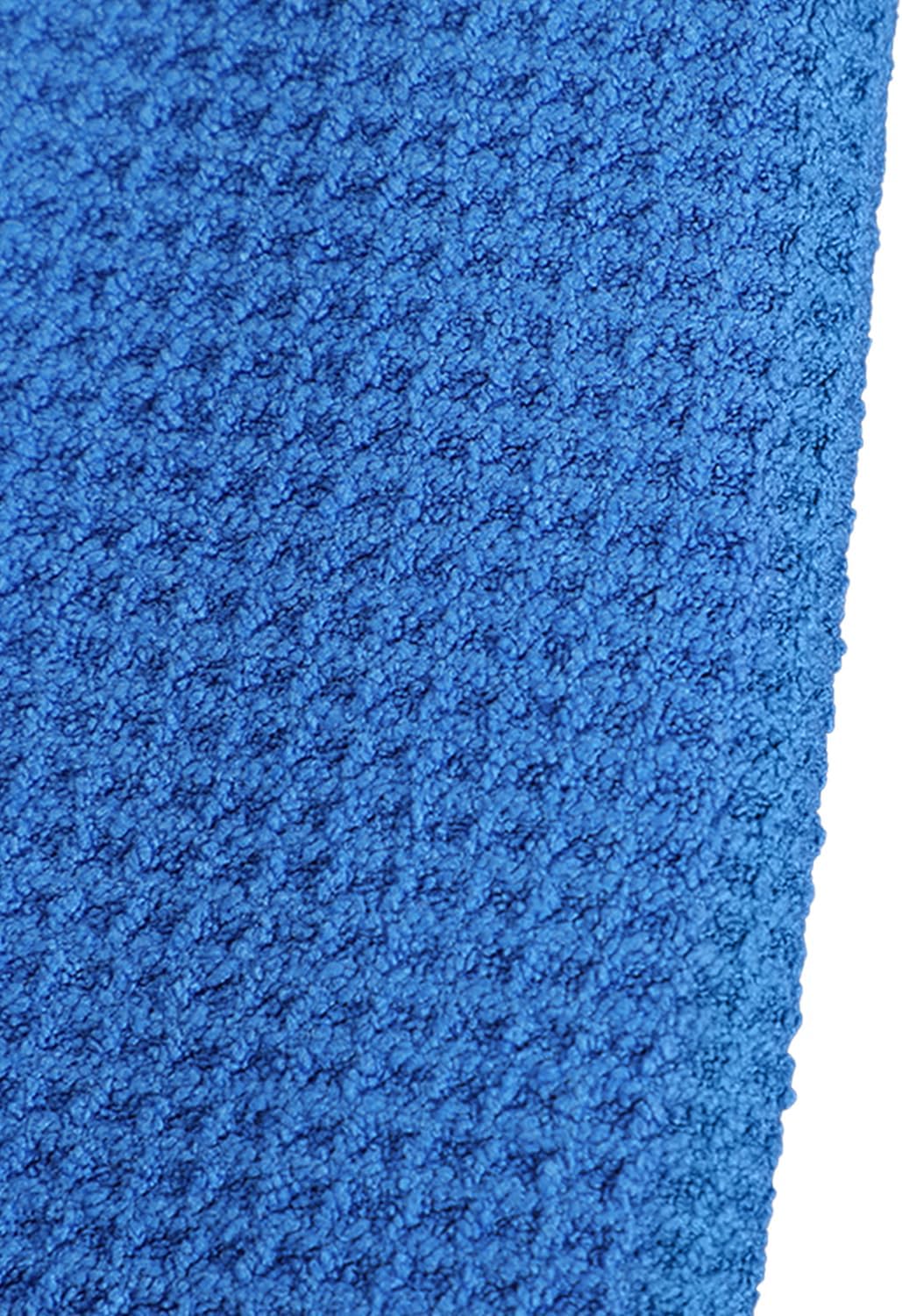 Mr. Detroit - Waffle Weave Glass & Window Microfiber Towel, Streak-Free Cleaning, Super Absorbent Reusable Cloth for Car Care & Home Use - 16"x24" (Blue)