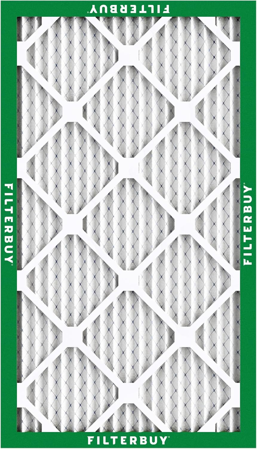 Filterbuy 14x25x1 Air Filter MERV 8 (MPR 700) Dust Defense Replacement (4-Pack), Electrostatic Pleated HVAC AC Furnace Filters, Made in USA (Actual Size: 13.50 x 24.50 x 0.75)