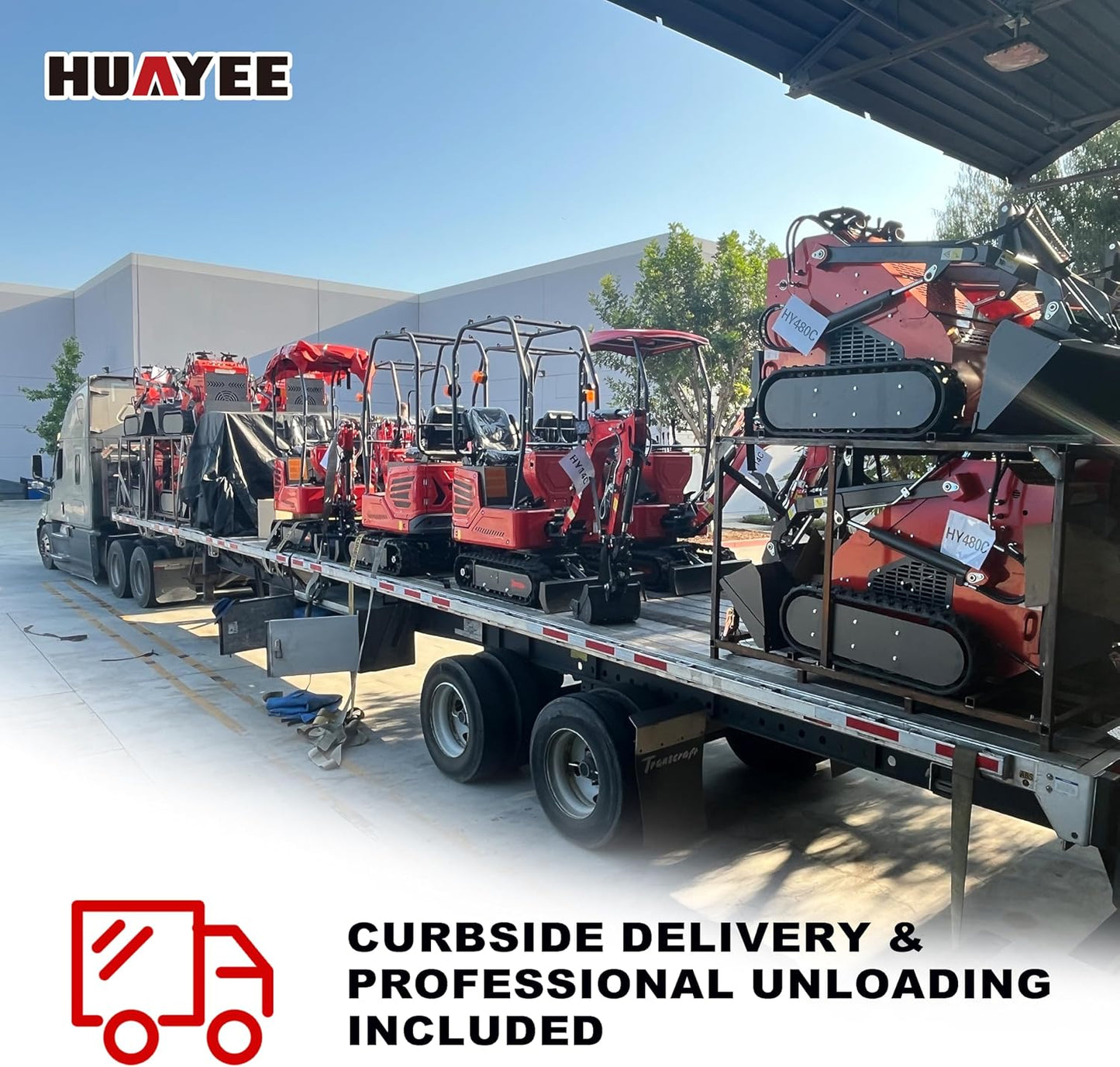 Upgraded Version HY16C 1.6T Mini Excavator, KubotaDiesel 14HP, w/Pilot Controls Side Swing Boom Includes Hydraulic Thumb & Semi-Auto Quick Coupler, Includes delivery & unloading services