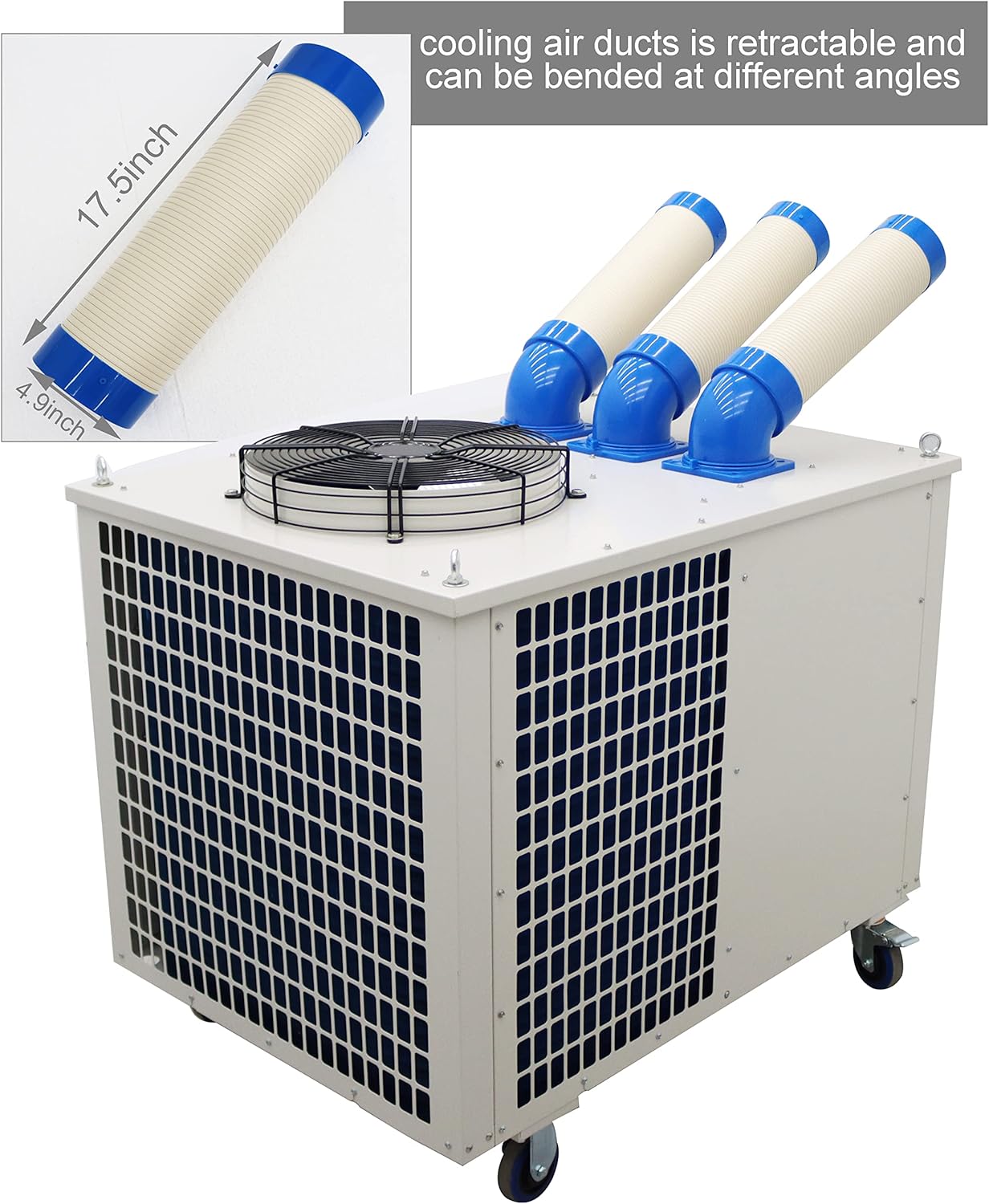 TECHTONGDA Industrial Spot Cooler Air Conditioner Commercial Mobile Outdoor Cooling Aircon 220V Column Outlet 1550m³/h Air Flow