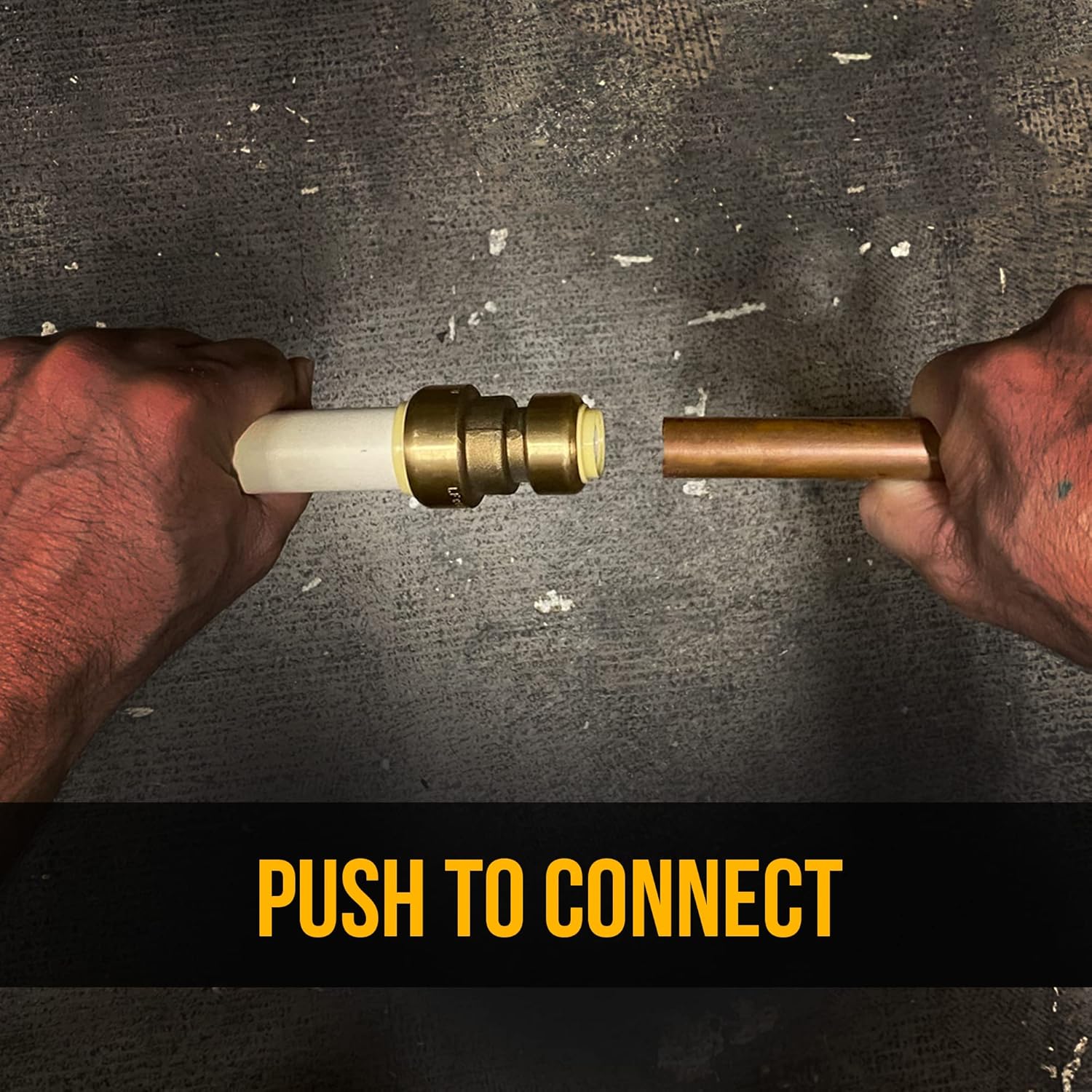 [40-Pack] PROCURU 1 Inch Pushfit Couplings, Push to Connect Brass Plumbing Fittings for Copper, PEX,CPVC, PE-RT Pipe (8X1016-40P)