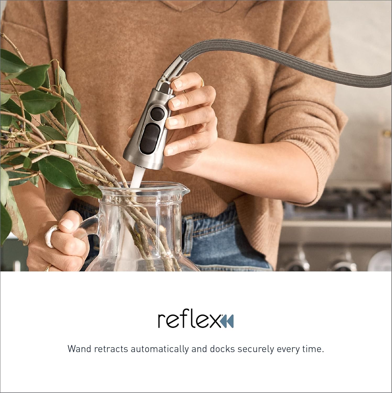 Moen Paterson Matte Black Smart Faucet Touchless Pull-Down Sprayer Kitchen Faucet with Voice and Motion Control, S75003EV2BL