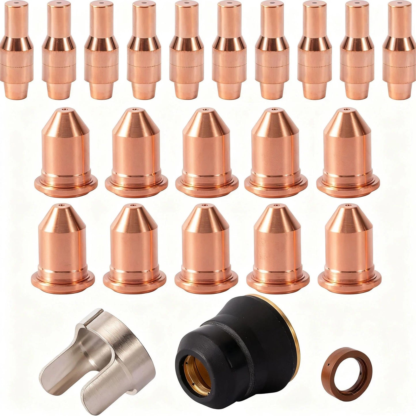 fits Harbor Freight Titanium Plasma65 TI-PC65 iPT-65 56255 56811 59182 58895 59164 Plasma cutter consumables Nozzles Electrodes Cups kits (23pk tips Kits)