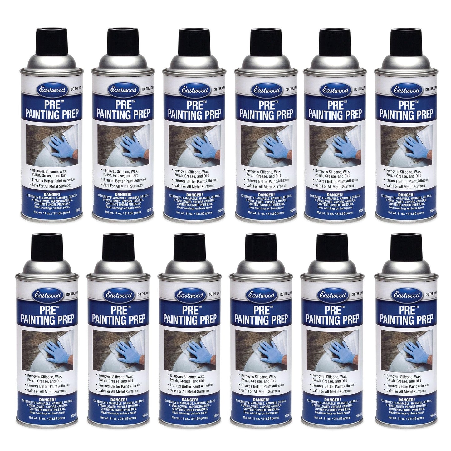 Eastwood Silicone Surface Preparation Wax Polish Grease Dirt Remover | Automotive Painting Pre-Prep Spray Solution | Easy to Use Spray On Application