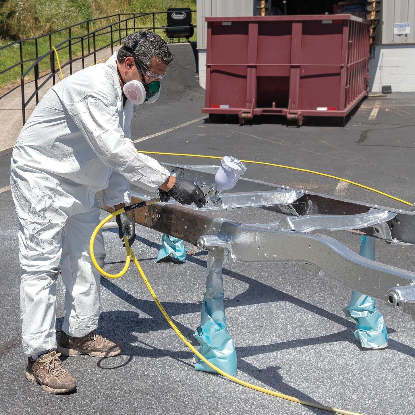 Eastwood Rust Encapsulator Platinum Quart | UV Resistant Aluminum Finish Rust Preventive Coating | Easy Apply High-Tech Formula Automotive Paint to Stop Rust | Rust Remover for Metal Structures