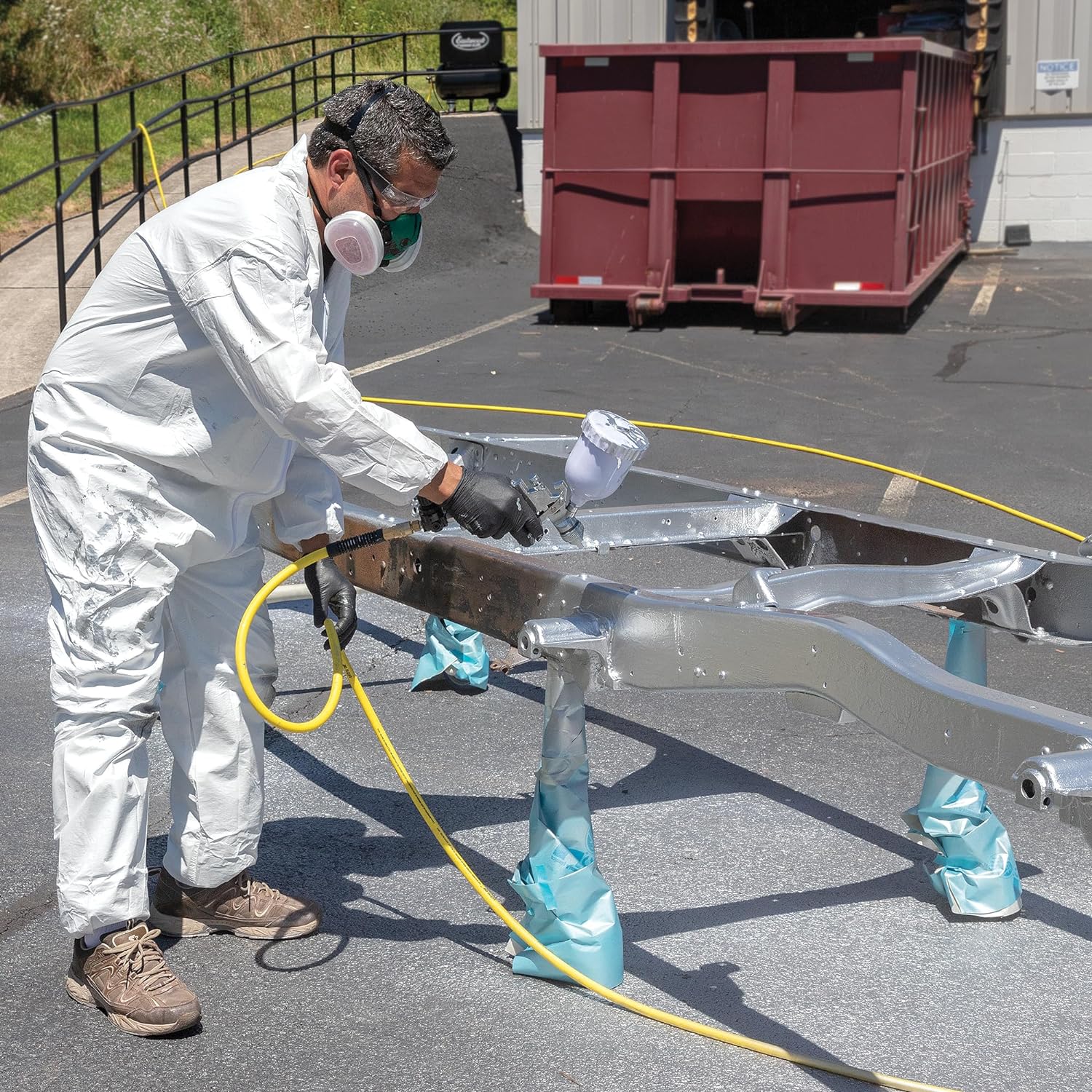 Eastwood Rust Encapsulator Platinum Quart | UV Resistant Aluminum Finish Rust Preventive Coating | Easy Apply High-Tech Formula Automotive Paint to Stop Rust | Rust Remover for Metal Structures