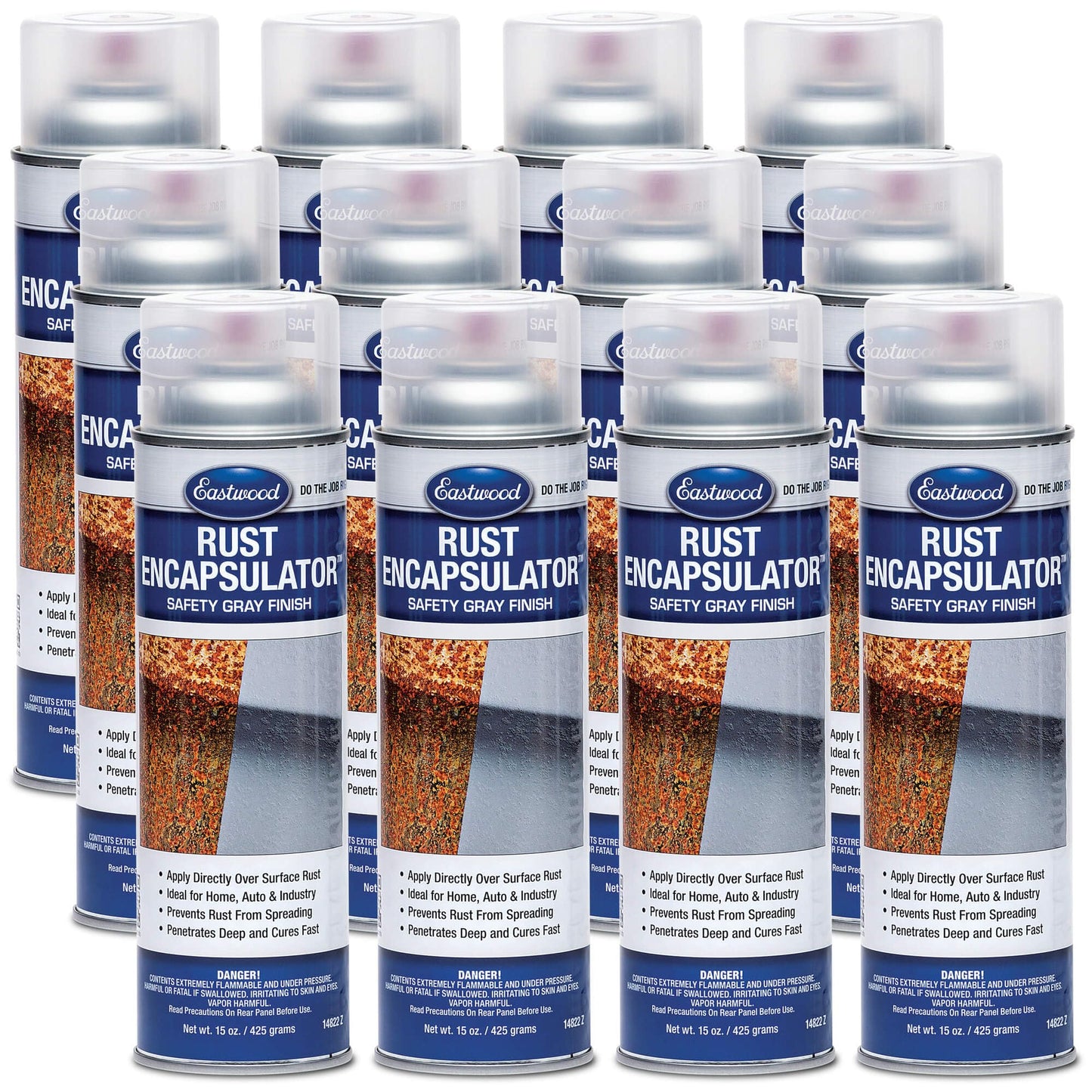 Eastwood Rust Encapsulator Aerosol | Quick Drying with UV Resistance and Heat Resistance up to 400 Degrees Fahrenheit | 15 Oz, Black | 2 Pack