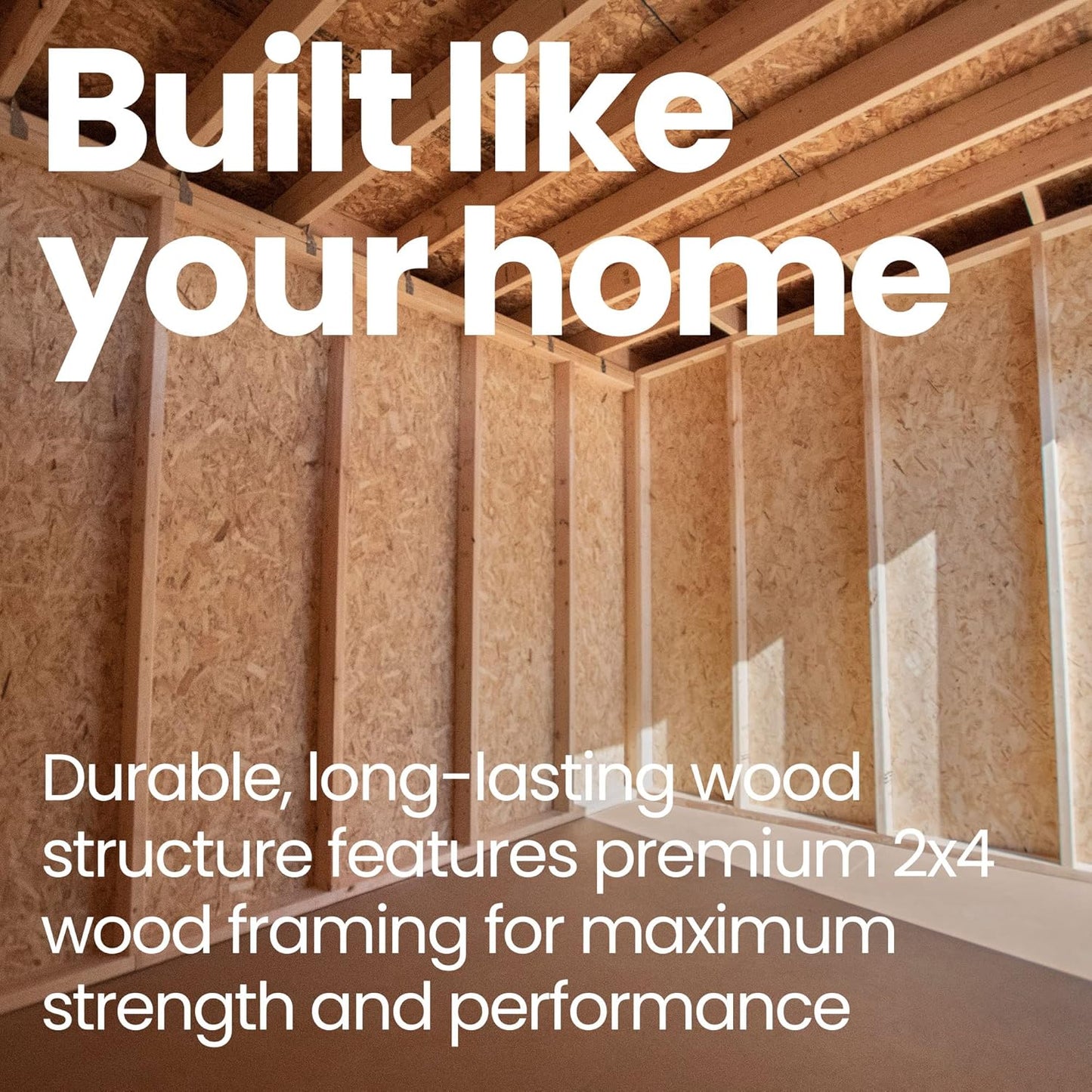 Handy Home Products Olympia 10x7.5 Wood Storage Shed with Floor Kit- Does not Include Paint or Roofing Shingles