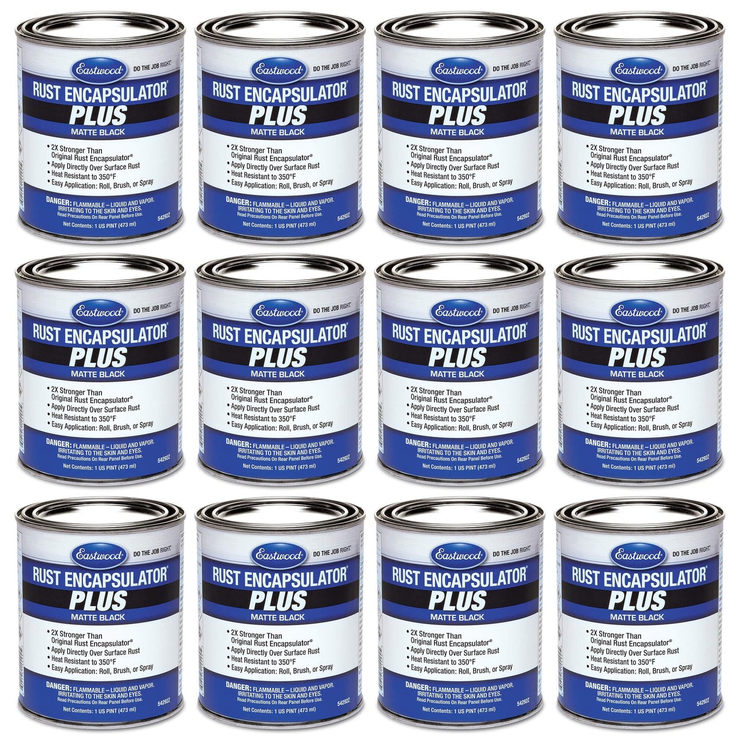 Eastwood Matte Black Rust Encapsulator Plus | Long Lasting Durable Finish 1 Coat Maximum Rust Protection | Heat Resistance up to 350 degrees Fahrenheit | 1 Quart, Matte Black