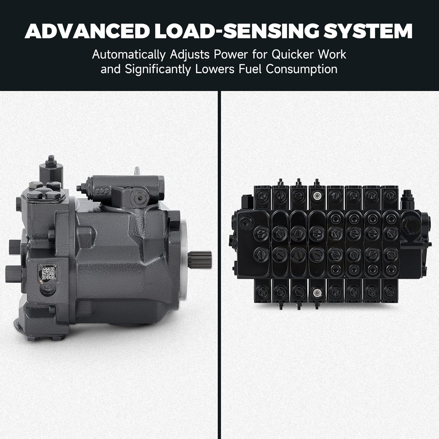 AHM 2.5 Ton Mini Excavator, Crawler Excavator with 25 HP Perkins Diesel EPA Engine, Speed Adjustable Trench Digger with Side Swing Enclosed Cab, Mini Digger for Garden Farm Construction Trenching