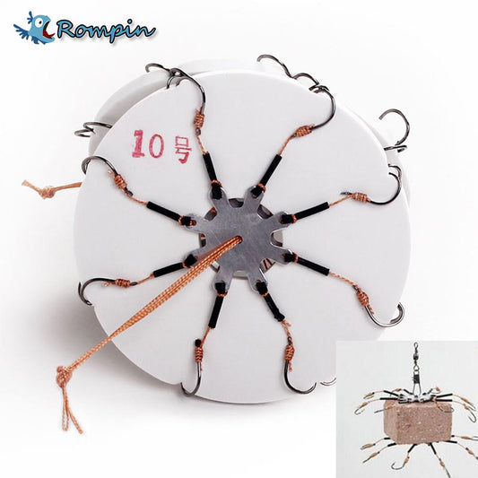 Rompin 2Pcs/Lot Explosion  Fishing Hook Barbed 6# 8# 10# 12#