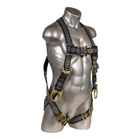 Kapture 5 Point Element Full Body Harness - Welding Series - 3 D-Rings - Mating Buckle Chest - QC Legs - All Sizes