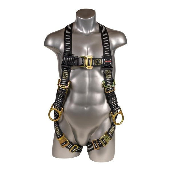 Kapture 5 Point Element Full Body Harness - Welding Series - 3 D-Rings - Mating Buckle Chest - QC Legs - All Sizes