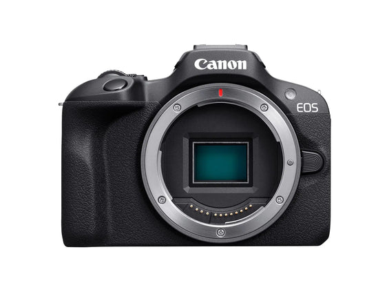 Canon EOS R100 Mirrorless Camera RF Mount 24.1 MP DIGIC 8 Image Processor Continuous Shooting Eye Detection AF Full HD Video 4K Small Lightweight Wi-Fi Bluetooth Content Creation
